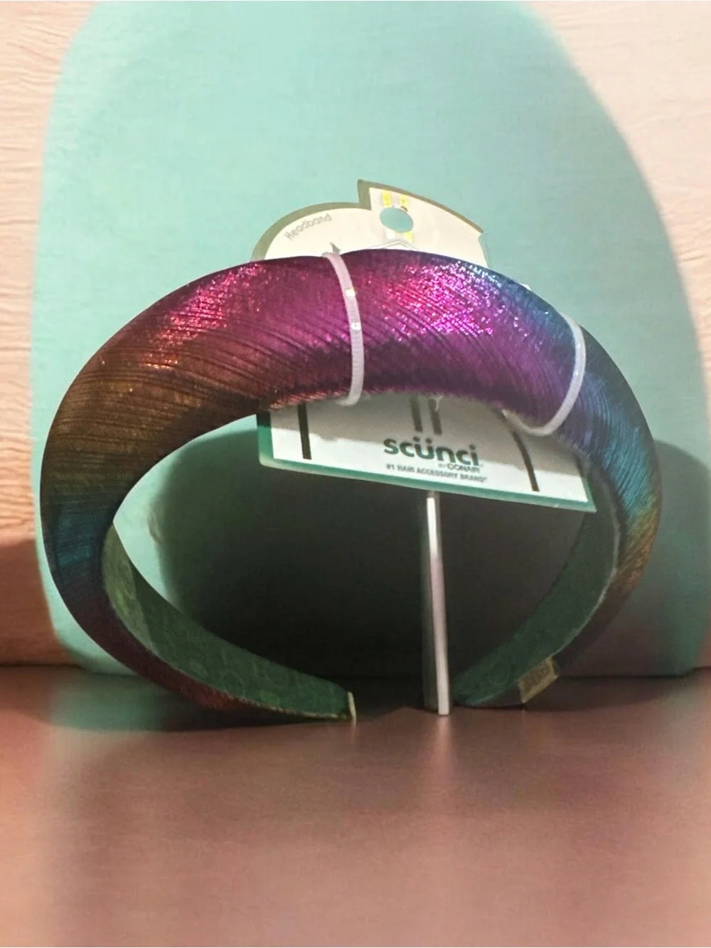 Scünci Iridescent Multicolor Padded Headband